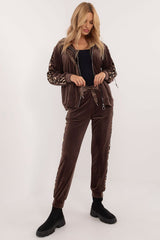 Sweatshirt and pants velour set