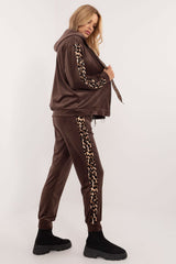 Sweatshirt and pants velour set