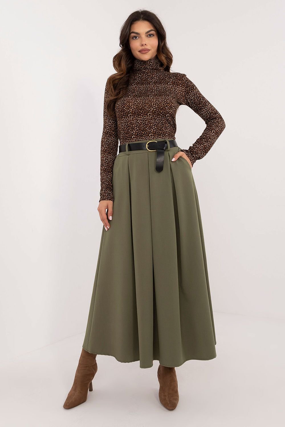 Long elegant flared maxi skirt