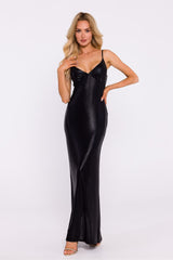 Long striking metallic sheen evening dress