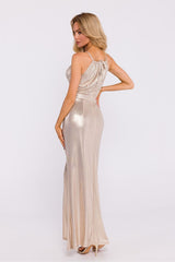 Long dazzling metallic sheen formal dress