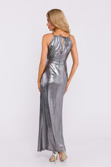 Long dazzling metallic sheen formal dress