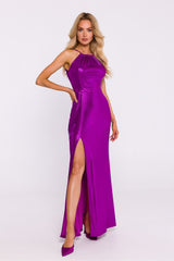 Long dazzling metallic sheen formal dress