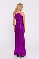 Long dazzling metallic sheen formal dress