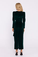 Phenomenal velour knitted evening dress