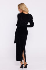 Phenomenal velour knitted evening dress