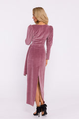 Phenomenal velour knitted evening dress