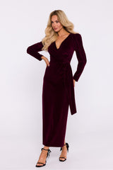 Phenomenal velour knitted evening dress