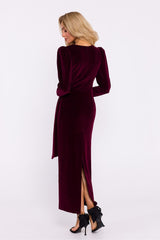 Phenomenal velour knitted evening dress