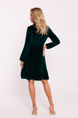 Soft velour knitted stylish dress