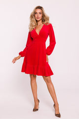 Soft velour knitted stylish dress