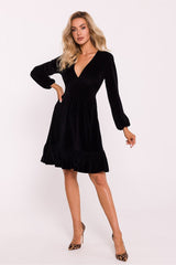 Soft velour knitted stylish dress