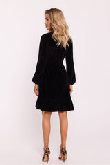 Soft velour knitted stylish dress