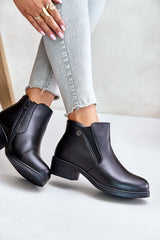 Women's casual ankle heel boots