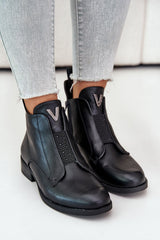 Women's eco leather ankle upper boots