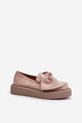 Women's cute bow loafers