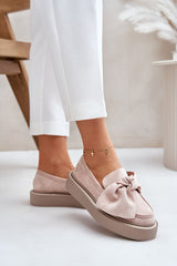 Women's cute bow loafers