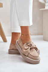 Women's cute bow loafers