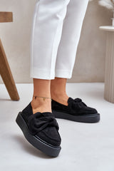 Women's cute bow loafers