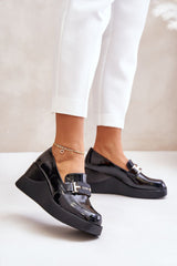 Women's natural leather loafers