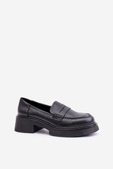 D&A Elegant leather black loafers