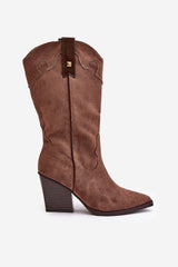 Women's cowboy boots made of eco suede