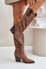 Women's cowboy boots made of eco suede