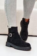 Low boots made of eco suede