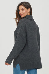 Turtleneck sweater with a loose cut