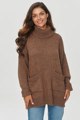 Turtleneck sweater with a loose cut