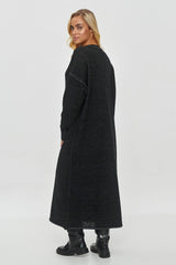 Long sweater dress with a loose cut