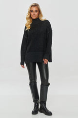 Oversize loose fit turtleneck sweater