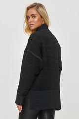 Oversize loose fit turtleneck sweater