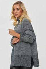 Oversize loose fit turtleneck sweater