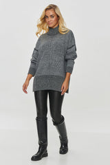 Oversize loose fit turtleneck sweater