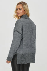 Oversize loose fit turtleneck sweater