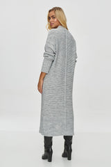 Long sleeves visible knit sweater dress