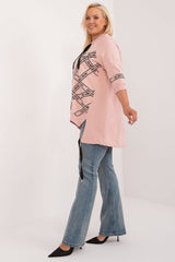 Asymmetrical plus size blouse