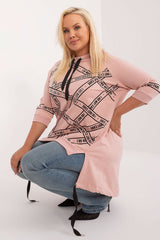 Asymmetrical plus size blouse