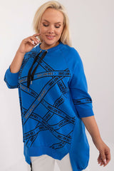 Asymmetrical plus size blouse