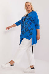 Asymmetrical plus size blouse