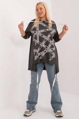 Asymmetrical plus size blouse