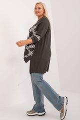 Asymmetrical plus size blouse