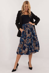 Leopard print bauble midi skirt