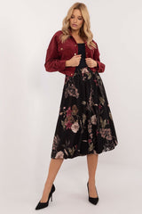 Leopard print bauble midi skirt