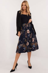 Leopard print bauble midi skirt