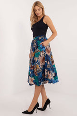 Leopard print bauble midi skirt