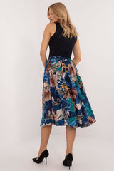 Leopard print bauble midi skirt