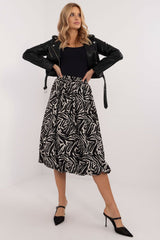 Leopard print bauble midi skirt