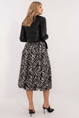 Leopard print bauble midi skirt